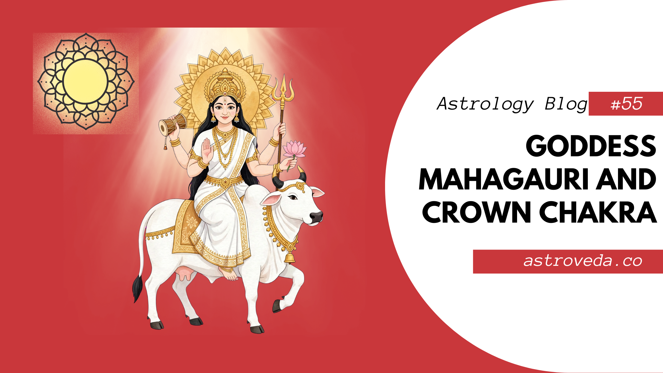 Day 8 of Navratri with Goddess Mahagauri and Crown Chakra